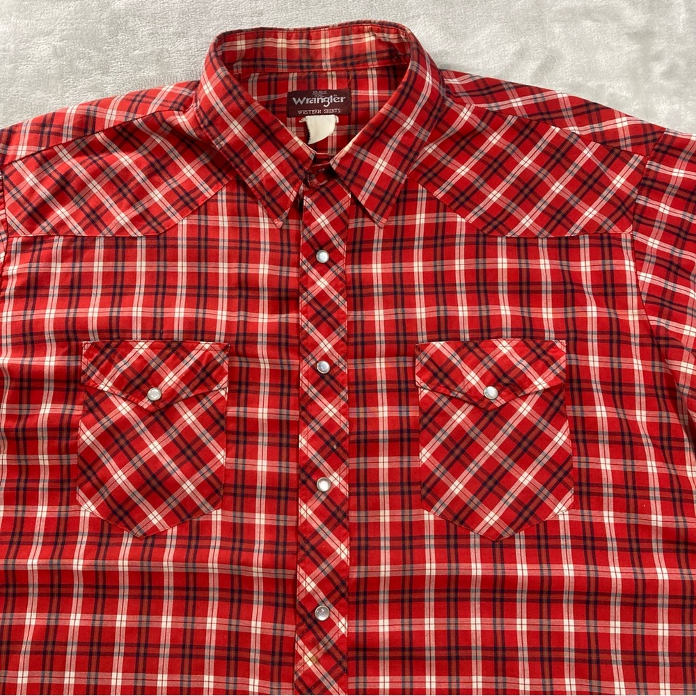 Wrangler Western Pearl Snap Shirt Short Sleeve Men's Sz 2XL - Picture 3 of 8